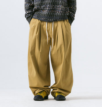 3 tuck Cotton balloon pants